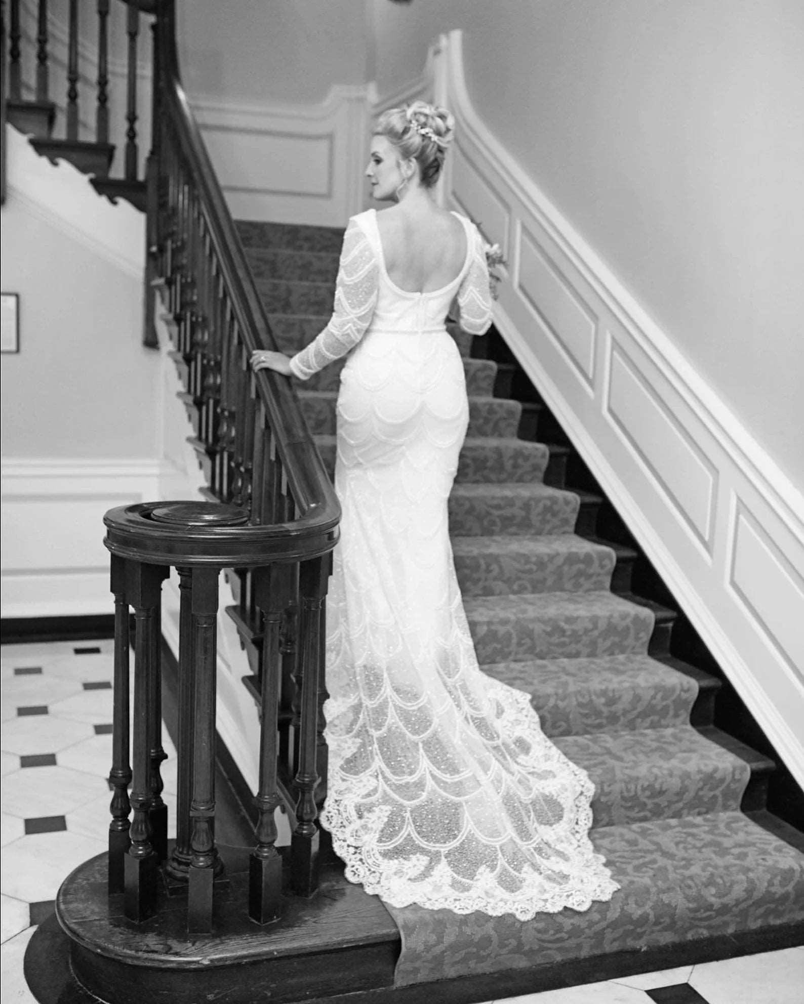 Beaded Scoop Neckline Fit & Flare Wedding Dress | Shop A.Cherie Light Ivory / US2 Beaded Scoop Neckline Fit & Flare Wedding Dress | Shop A.Cherie Light Ivory / US2