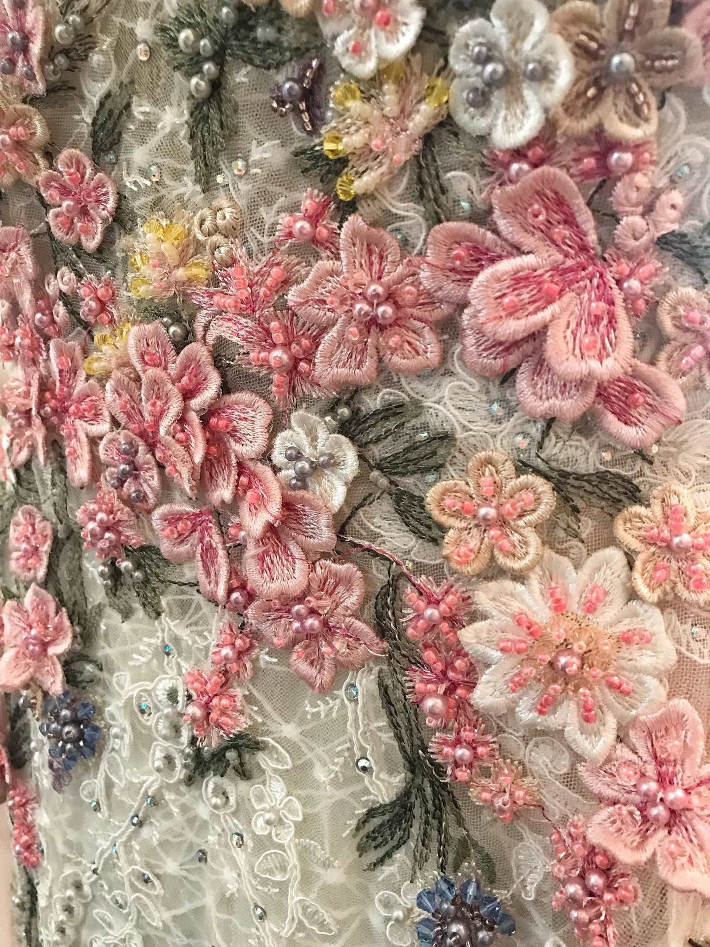 Beaded Floral Blush A-Line Wedding Dress Alice - A.Cherie Couture Shop