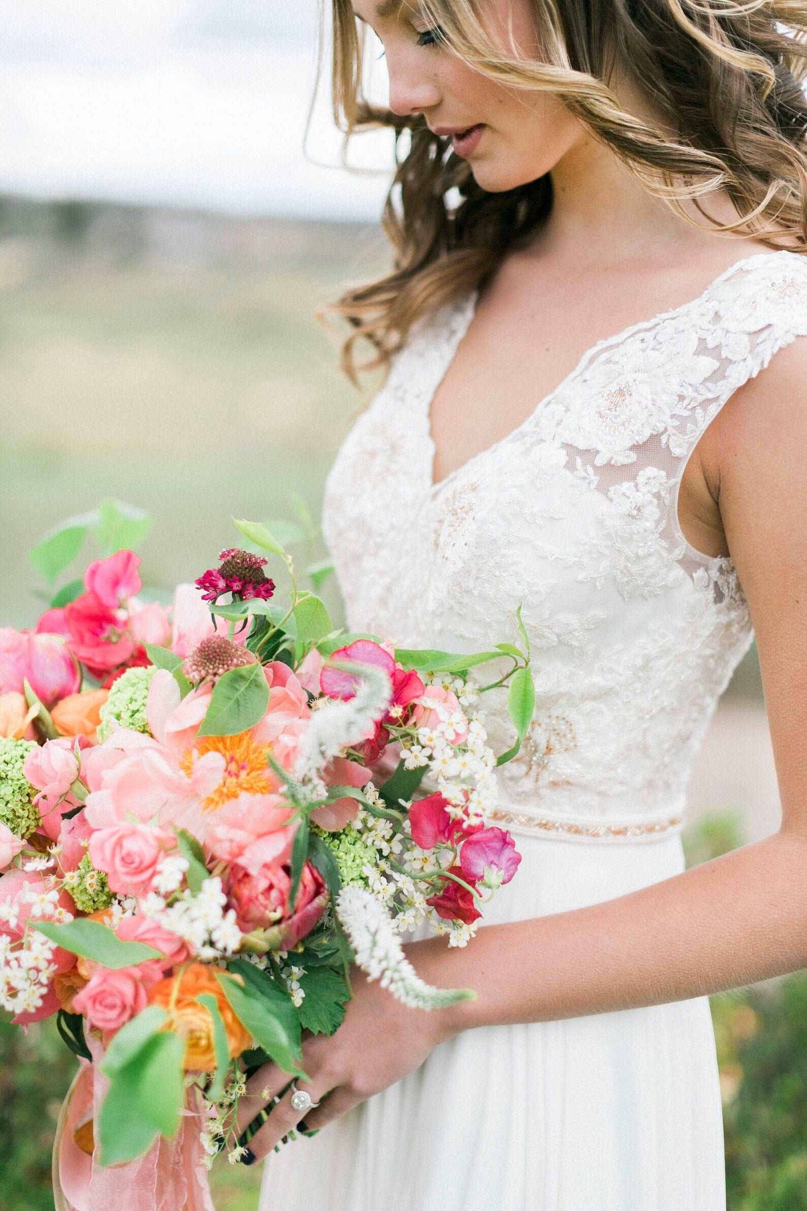 Beaded Rose Lace Sheath Wedding Dress Abby - A.Cherie Couture Shop