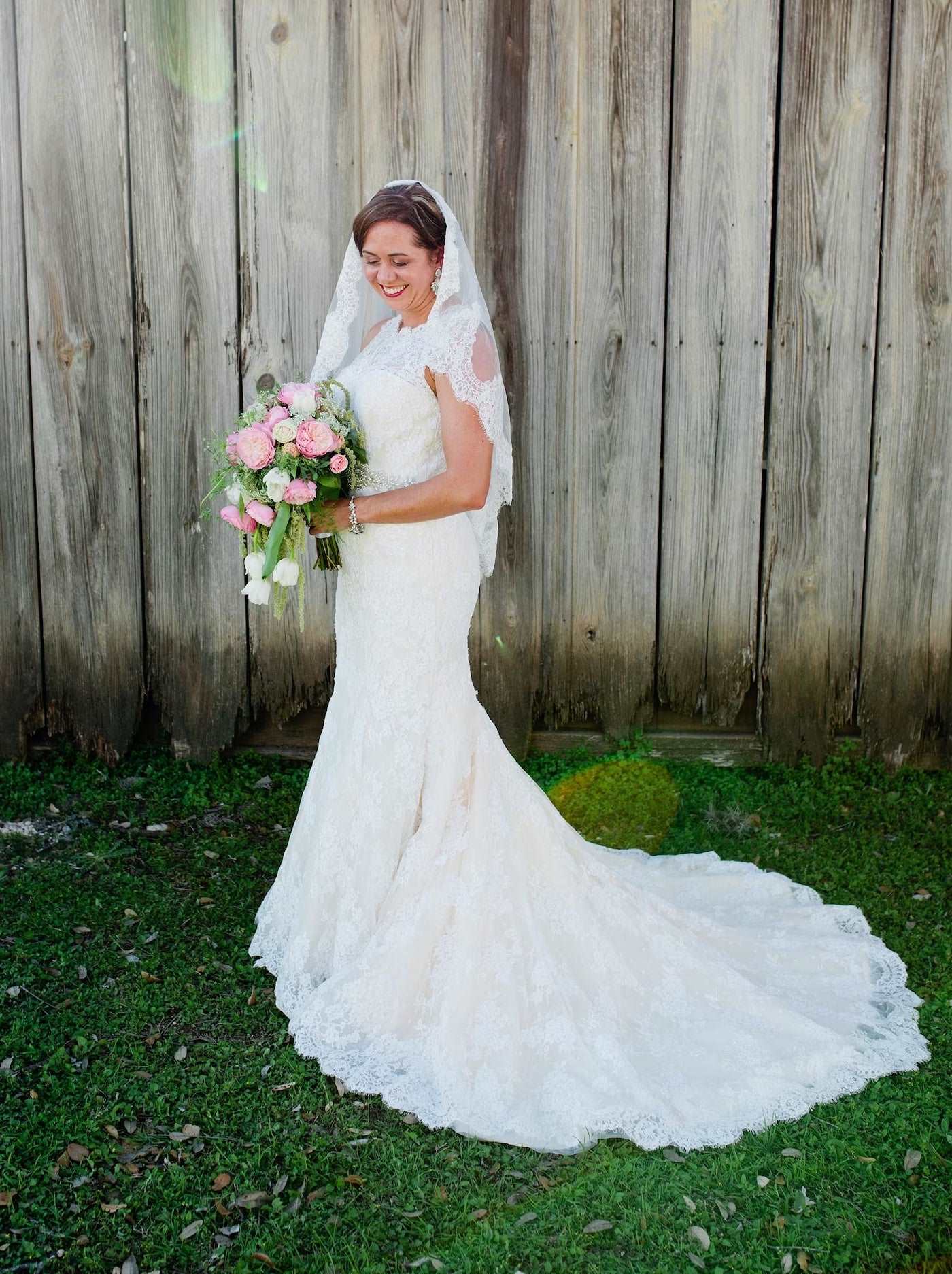 Full Lace Trumpet Wedding Dress Kim - A.Cherie Couture Shop