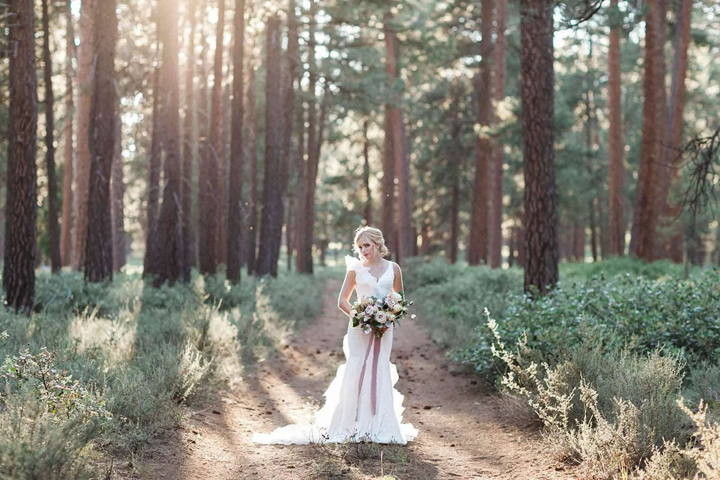 Organza Ruffles Trumpet Wedding Dress Odette