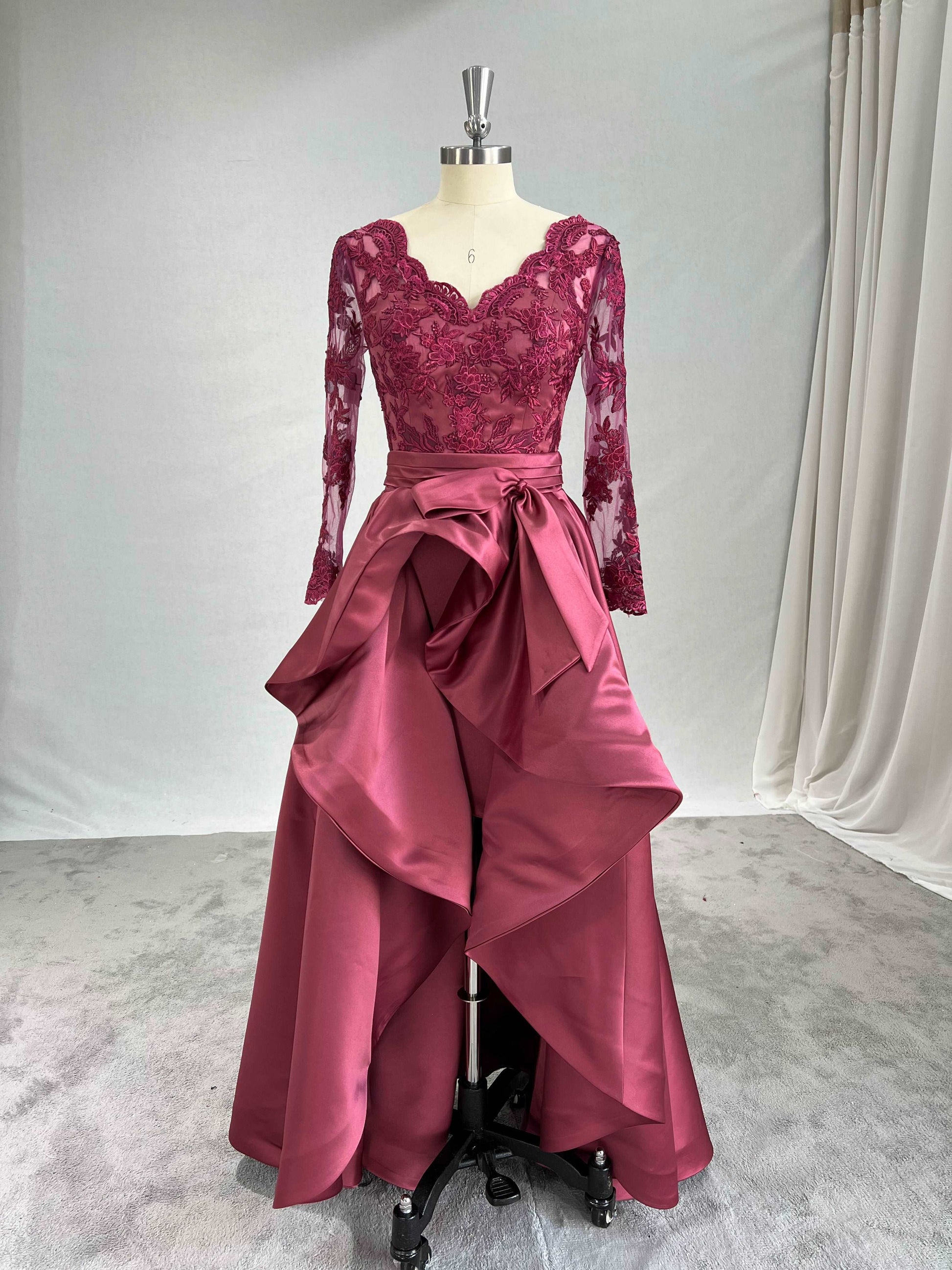lace bodice high low dress Casual High-Low Illusion Corset Lace Beach Wedding Dress
