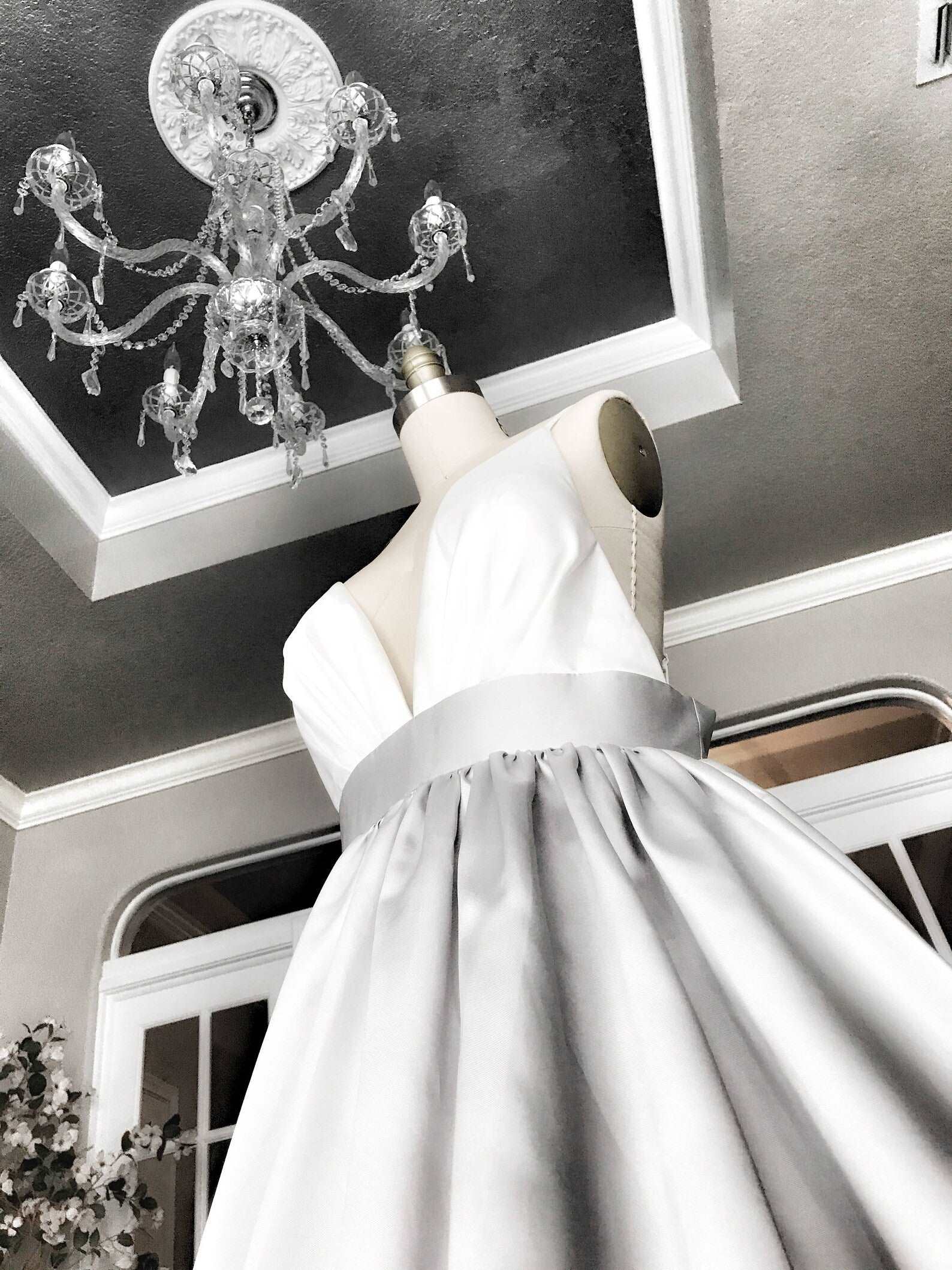 Open Back Straps Colored Satin Mikado A-Line Wedding | Shop A.Cherie Custom Color / Us24 Open Back Straps Colored Satin Mikado A-Line Wedding | Shop A.Cherie Custom Color / Us24