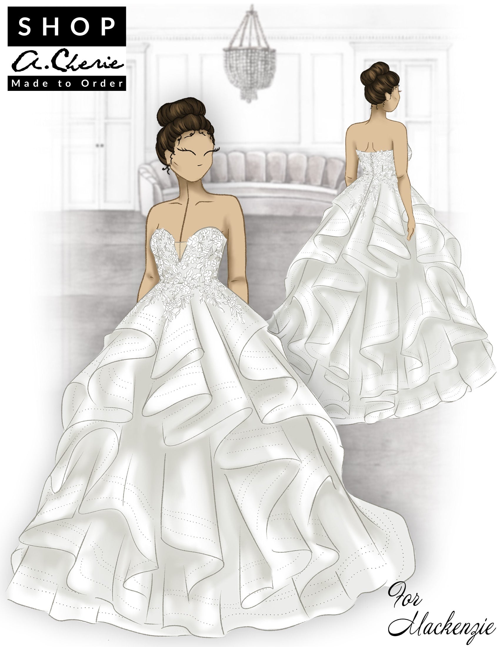 Dress Sketch - A.Cherie Couture Shop