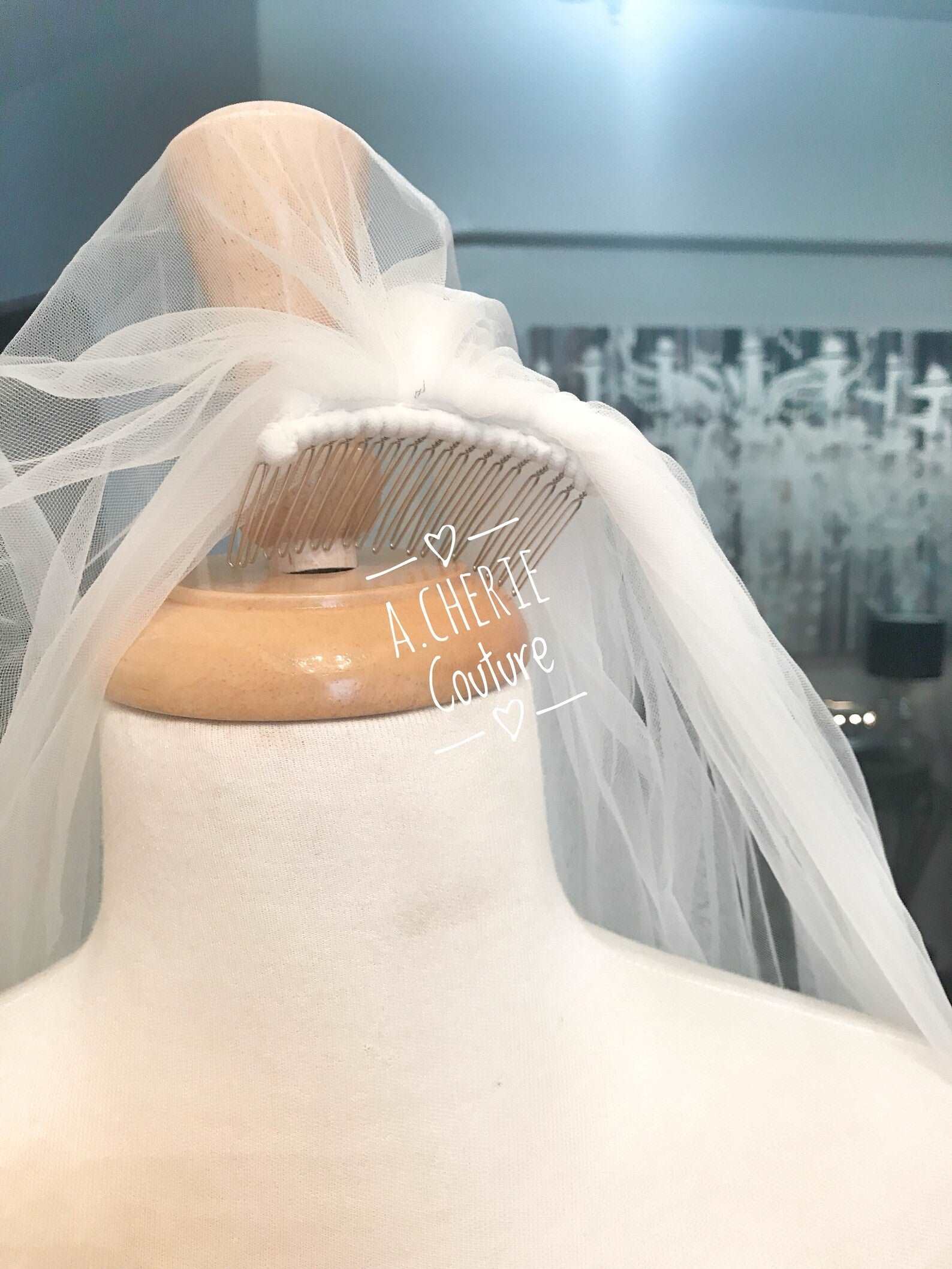 Floral Branch Lace Wide Royal Veil - A.Cherie Couture Shop
