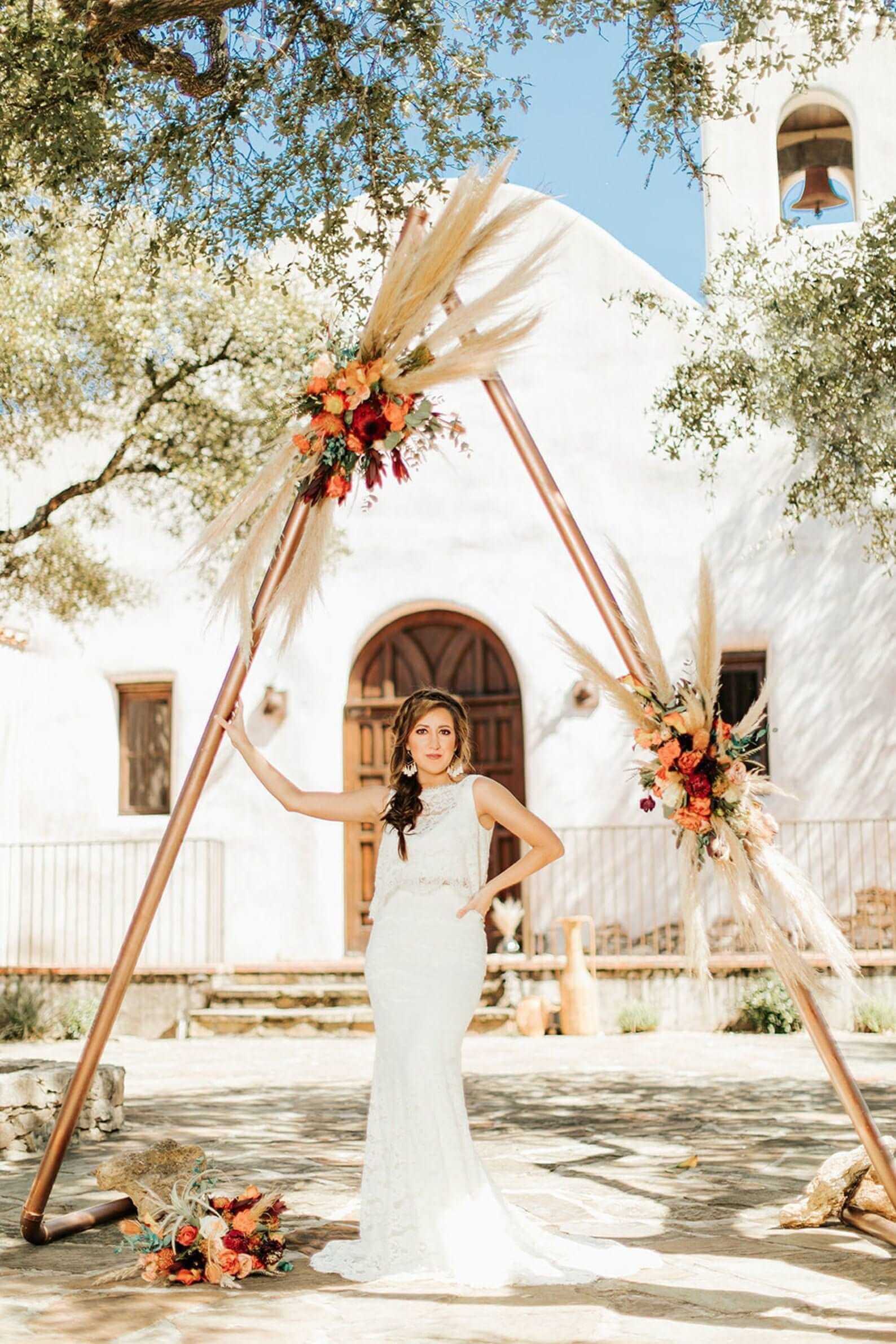 2 Piece Boho Style Lace Fit & Flare Wedding Dress Hadley - A.Cherie Couture Shop