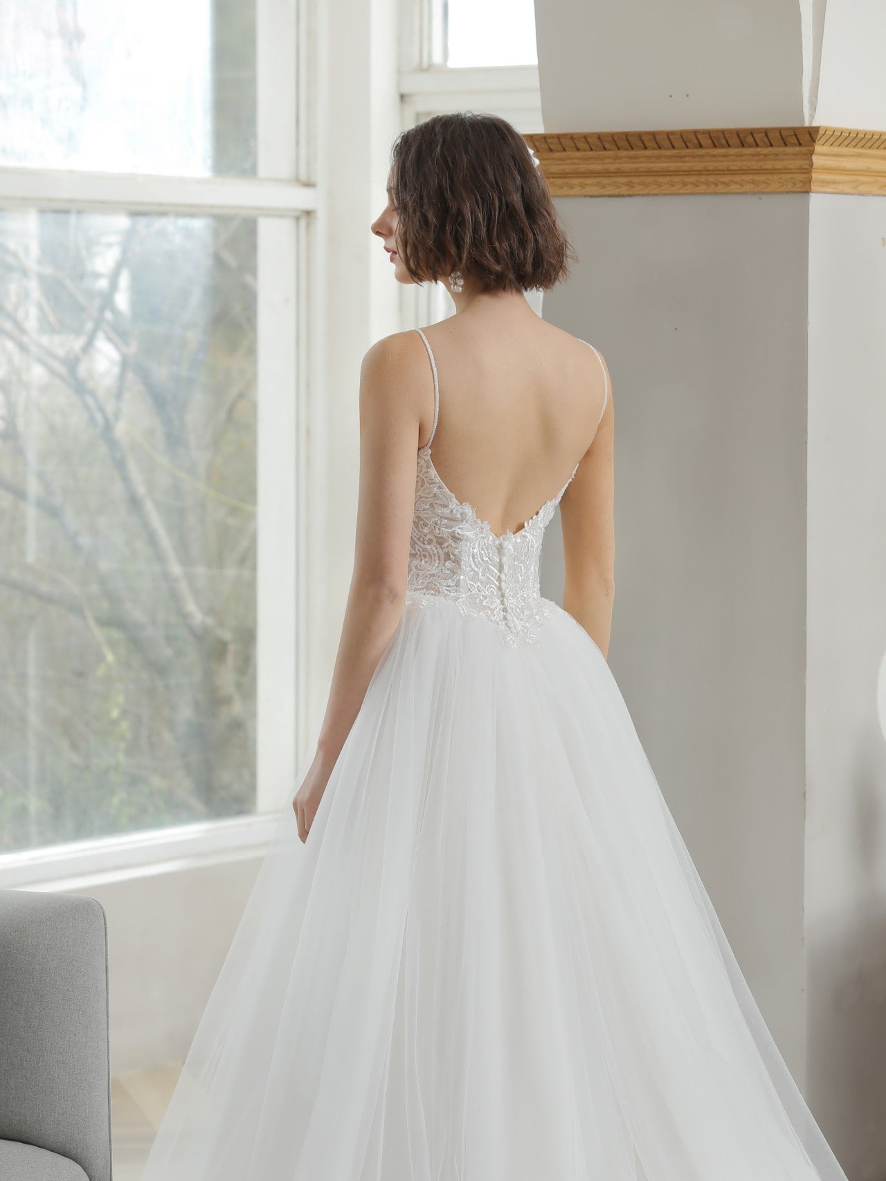 Sweetheart Neckline Lace A-Line Wedding Dress Cristy - A.Cherie Couture Shop