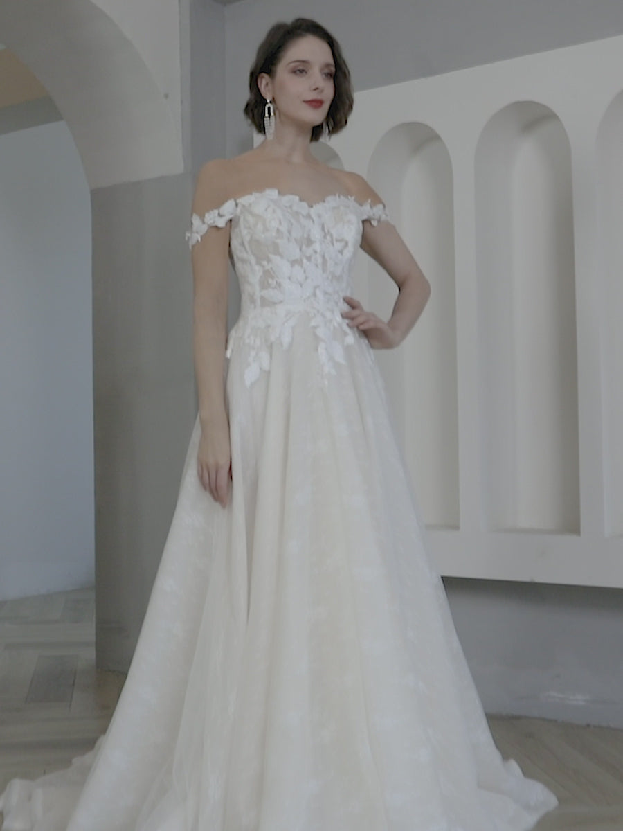 2 tone wedding dress hotsell