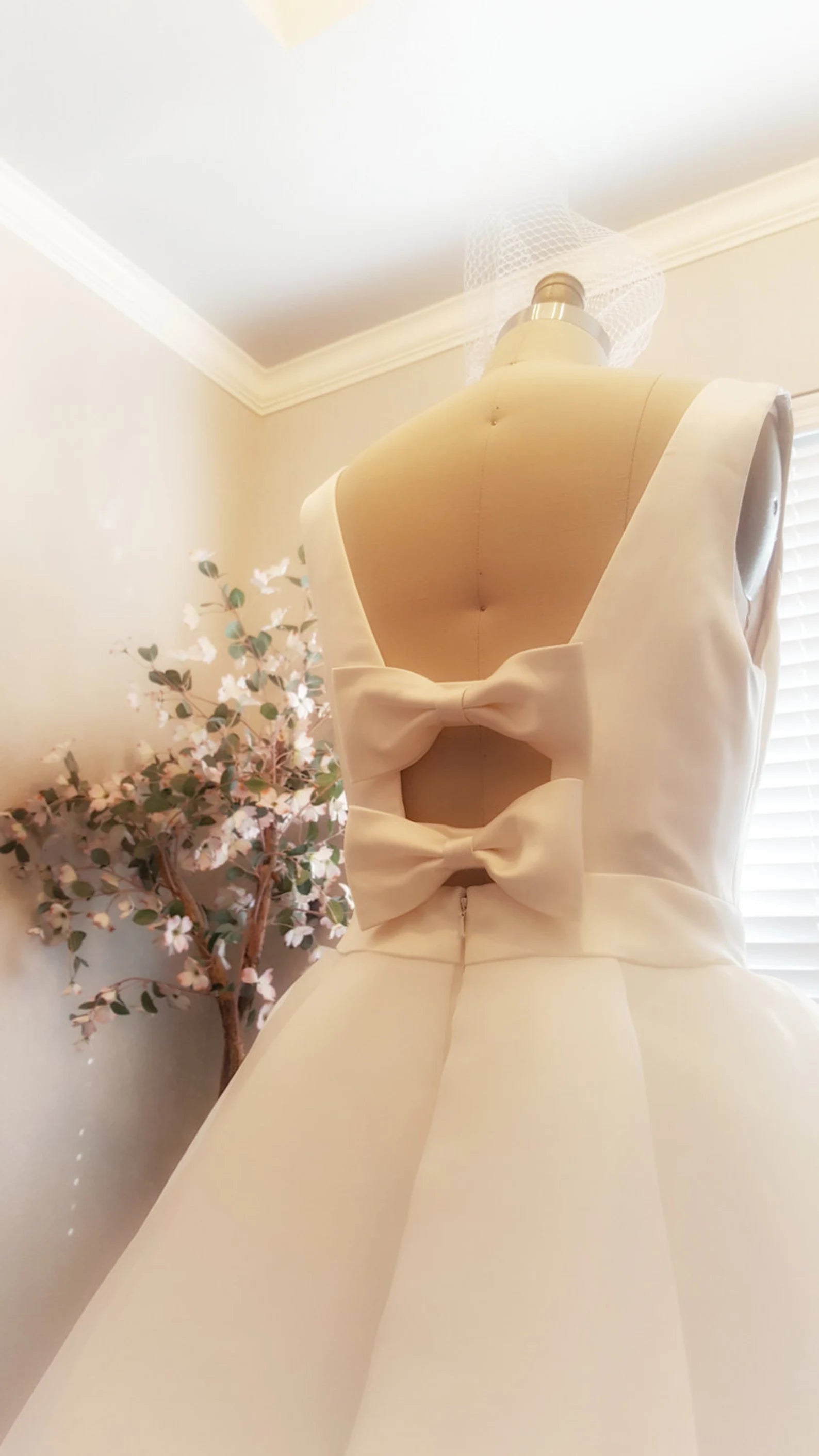 Short Retro Style A-Line Wedding Dress Marilyn - A.Cherie Couture Shop