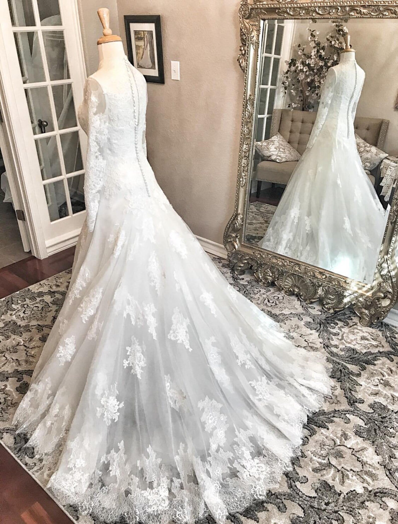 Vintage Style Full A-Line Wedding Dress | Shop A.Cherie Light Ivory / US4 Vintage Style Full A-Line Wedding Dress | Shop A.Cherie Light Ivory / US4